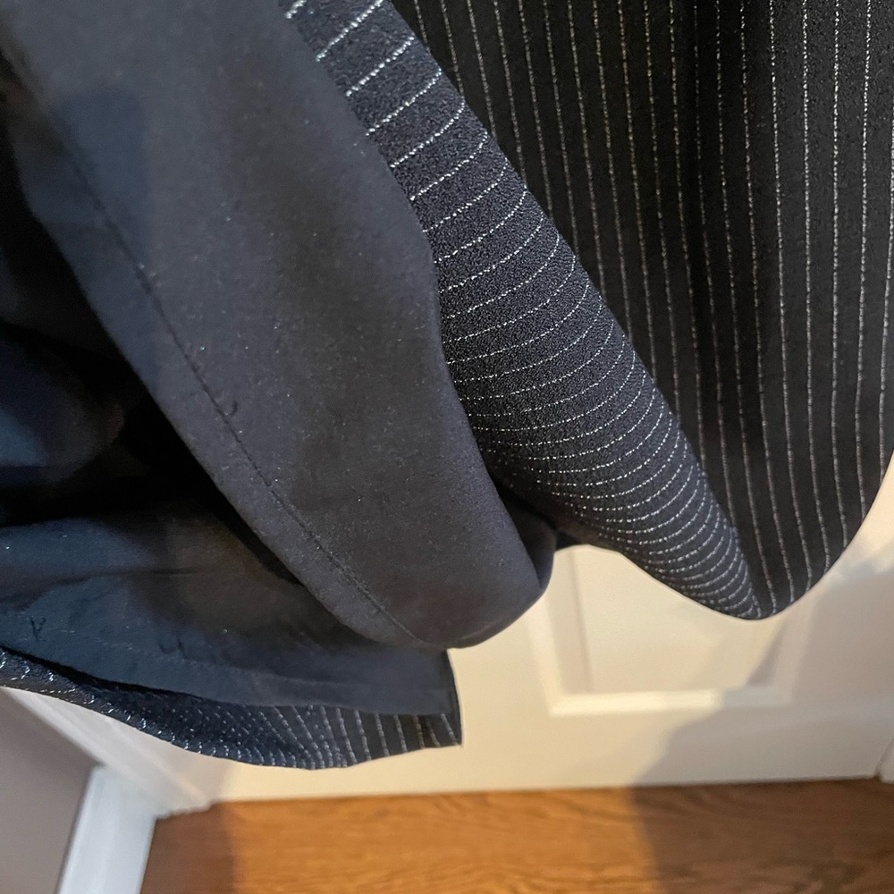 Karl Lagerfeld Navy and White Pinstripe Dress - Picture 8 of 9